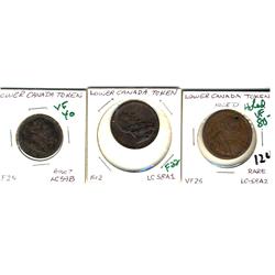 Breton 1002, 1007,  CH LC-58A1, A2, LC-59B F to VF.  The scarce LC-58A2 is holed.