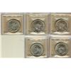 Image 1 : 1935 $1(2), 1936, 1938 & 1939 ICCS MS63.  Lot of 5 coins.