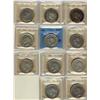 Image 1 : 1935 $1(2), 1936, 1938(2), 1939 1946(5) EF40.  Lot of 11 coins all 3rd party graded.