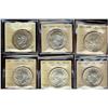 Image 1 : 1935 $1, 1936 & 1937(4) ICCS MS62.  Lot of 6 coins.