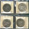 Image 1 : 1935 & 1936 $1 ICCS MS63 with 1936 & 1937 $1 AU58.  Lot of 4 coins.