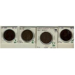 Breton 718 CH UC-2A1, 2A2, 2A4, 2A5 Fine to VF.  Lot of 4 pieces.