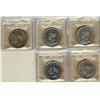 Image 1 : 1936 $1(2), 1937, 1938 & 1946 ICCS AU55.  Lot of 5 coins.