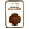 Image 1 : Token, 1842 Bank of Montreal Penny PC-2B NGC MS62RB.