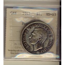 1947 $1 $1 Ptd 7 ICCS MS63.