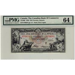 The Canadian Bank of Commerce 1935 $10 079034 CH-75-18-06 PMG UNC64