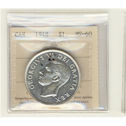 1948 $1 ICCS MS60.