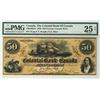 Image 1 : The Colonial Bank of Canada 1859 $50 24 CH-130-10-02-16 PMG VF25