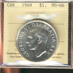 1949 $1 ICCS MS66.