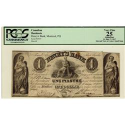 Henrys Bank 1837 $1 14957 CH-357-12-02 PCGS VF25 App