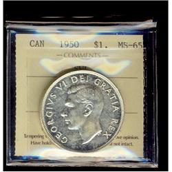 1950 $1 SWL ICCS MS65.