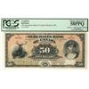 Image 1 : The Merchants Bank of Canada 1903 $50  CH-460-14-12P Face and Back PCGS AU58PPQ and UNC63PPQ for Bac