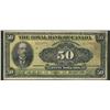Image 1 : The Royal Bank of Canada 1913 $50 #071098 CH-630-12-12.  Fine/VF for grade with a couple minor rim t