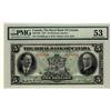 Image 1 : The Royal Bank of Canada 1927 $5 2576360 CH-630-14-04 PMG AU53