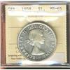 Image 1 : 1958 $1 ICCS MS65.  Lustrous white issue.