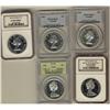 Image 1 : 1960 $1, 1961, 1965 T4 PCGS & 1962, 1965 T.1 NGC, .  Lot of 5 coins all PL66.  NGC examples designat