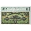 Image 1 : The Sterling Bank of Canada 1906 $5 67835 CH 700-10-02 PMG F15 Net.  Only 11 examples known.. Rare
