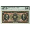 Image 1 : The Union Bank of Canada 1921 $10 095162 CH 730-20-05 PMG VF35, exceptional grade.  Clean and very d