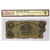 Image 1 : Bank of PEI, 1877 $2 #10356, CH-600-12-08a.  BCS Almost Good 2.  Heavily damaged borders, should be 