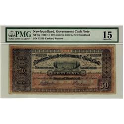 Newfoundland  1910-11 50¢ NF-8a  02229 50¢ PMG F15