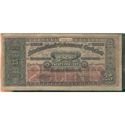 1912-1913 25¢ NF-7c #19316, A nice example F/VF.