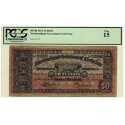 Newfoundland 1913-14 50¢ NF-8d  11215 50¢ PCGS F15