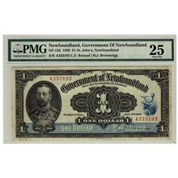 Newfoundland 1920 $1 A333193 NF-12d PMG VF25