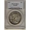 Image 1 : 1967 $1 PCGS MS65.  Attractive issue.