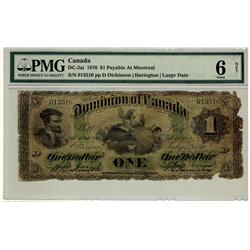 1870 $1 013510 DC-2ai  PMG G6 NET
