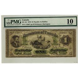 1870 $1 112867 DC-2d  PMG VG10  rare Halifax note.