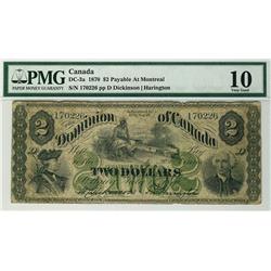 1870 $2 170226 DC-3a PMG VG10  Rare note, seldom offered.