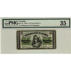 1870 25¢ DC-1a PMG VF35