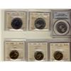 Image 1 : 1974 $1 Dbl Yoke ICCS & PCGS MS63.  Also includes 1982 Constitution MS64, 1999, 2005 & 2006 Loon dol