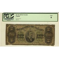 1878 $2 016779 DC-9b PCGS G6, affordable example.