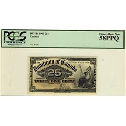 1900 25¢ DC-15c PCGS AU58PPQ