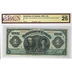 1911 $1 DC-18a #490074 BCS VF25.
