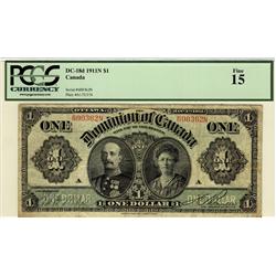 1911 $1 DC-18d #600362N PCGS F15