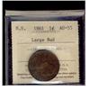 Image 1 : Nova Scotia 1861 1¢ Large bud ICCS AU55.