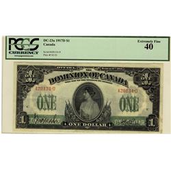1917 $1 Dc-23a #420134-D PCGS EF40