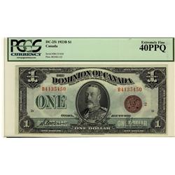 1923 $1 DC-25i #B4135450 PCGS EF40PPQ