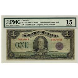 1923 $1 DC-25l C6426468 PMG F15