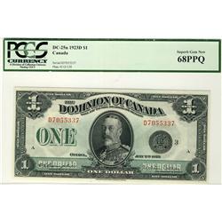 1923 $1 DC-25n D7055337 PCGS UNC68PPQ  A perfect example.  Wow'