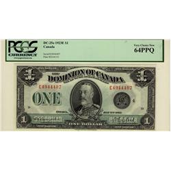 1923 $1 DC-25o E4944407 PCGS UNC64PPQ