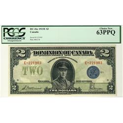 1923 $1 DC-26c #E-221903 PCGS UNC63PPQ  rare this nice.