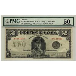 1923 $2 X-541635 DC-26l PMG AU50