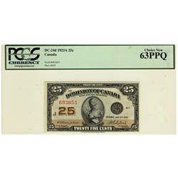 1923 25¢ DC-24d #693655 PCGS MS63 PPQ