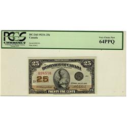 1923 25¢ DC-24d #698556 PCGS Choice UNC64PPQ.