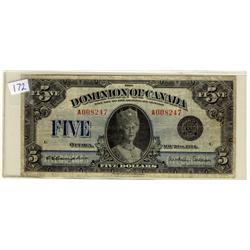 1924 $5 DC-27 #A008247.  Nice Fine to F15 condition.  An affordable example.