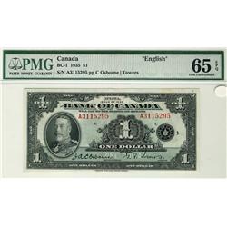 1935 $1 BC-1 A3115295 PMG UNC65EPQ