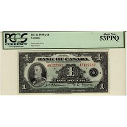 1935 $1 BC-1a  #A5127782 PCGS AU53PPQ